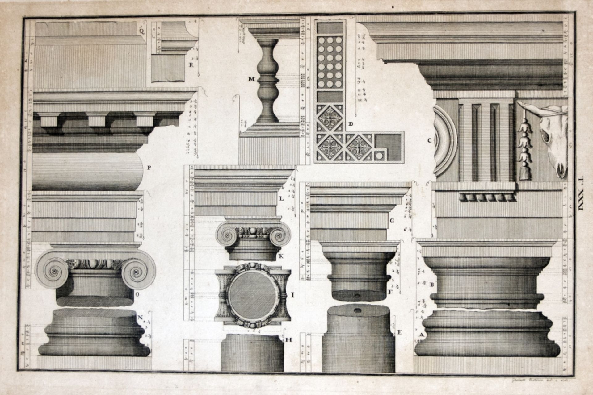 Palladio, Piranesi, Vichi u. a.:  Konvolut Architekturdarstellungen - Image 9 of 10