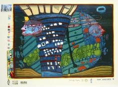 Hundertwasser, Friedensreich:  Flucht ins All