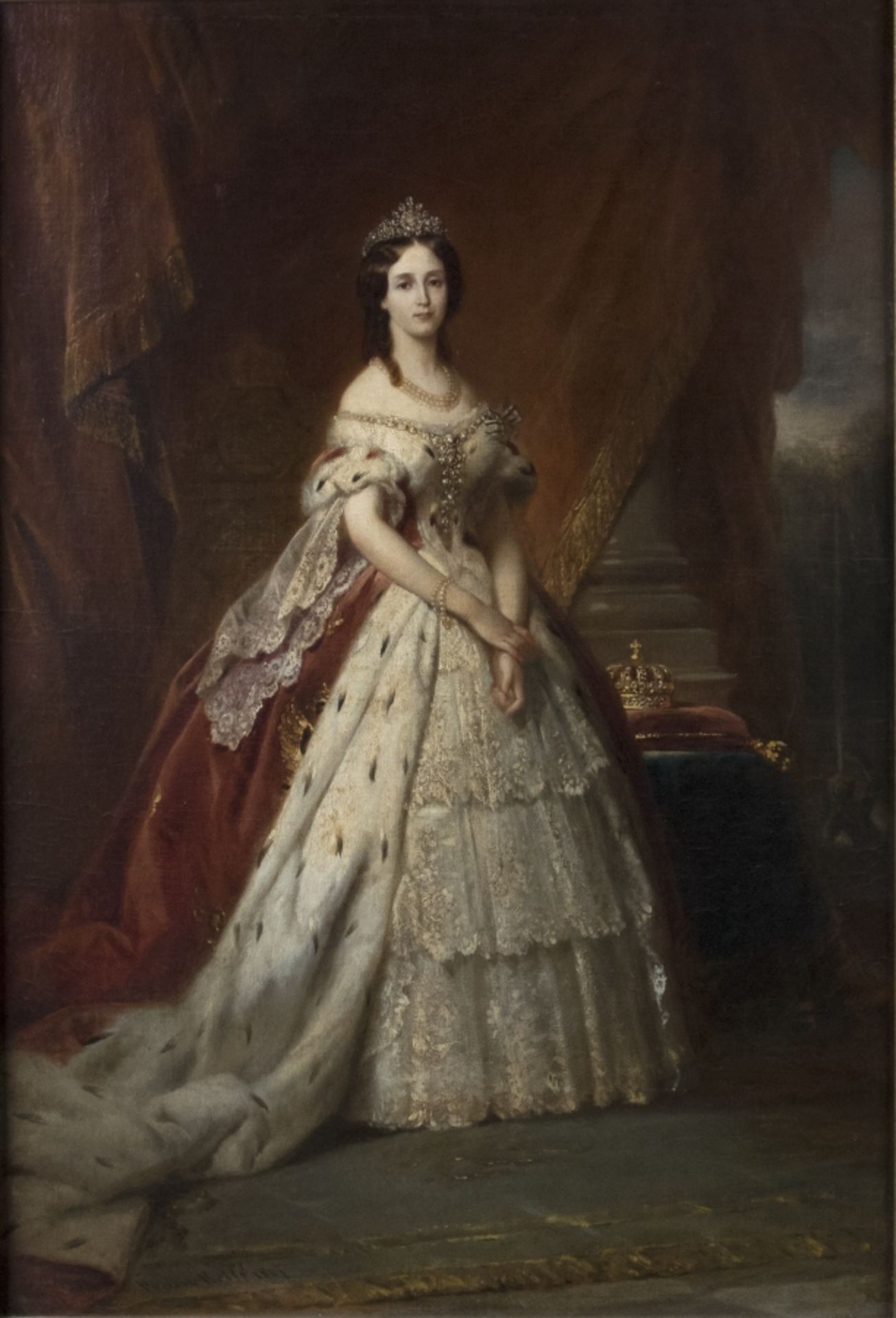 Reiff, Franz:  Portrait Augusta v. Sachsen Eisenach als Kaiserin