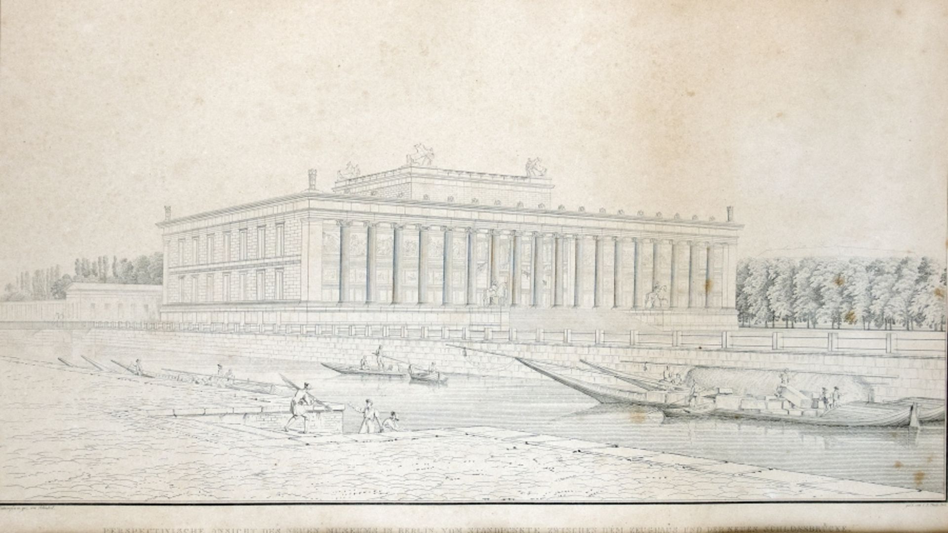 Schinkel, Karl Friedrich:  Perspektivische Ansicht des Neuen Museums in Berlin