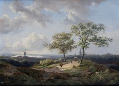 Morel II, Jan Evert:  Weg oberhalb einer weiten Landschaft