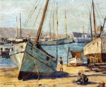 Hemming, Walter:  Boote im Hafen