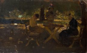 Maler um 1900: Impressionistische Parkszene