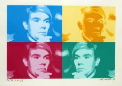 Finkelstein, Nat: Four colored Warhols