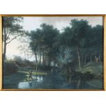 Barend Cornelis Koekkoek, Landscape, watercolours