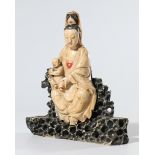 Songzi Guanyin, China, finely carved soapstone