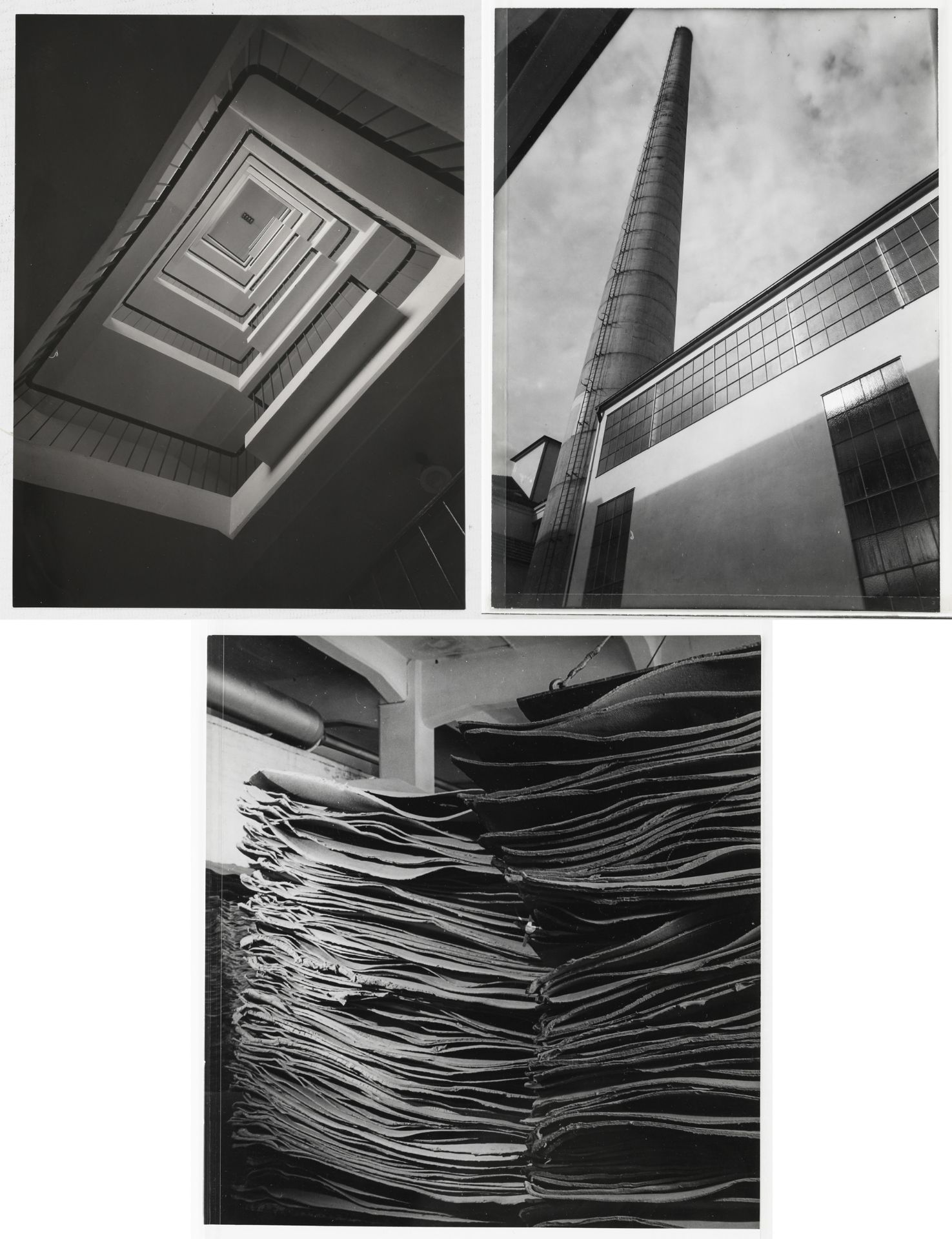 Adolf Lazi, 3 photographs, papermill Scheufelen