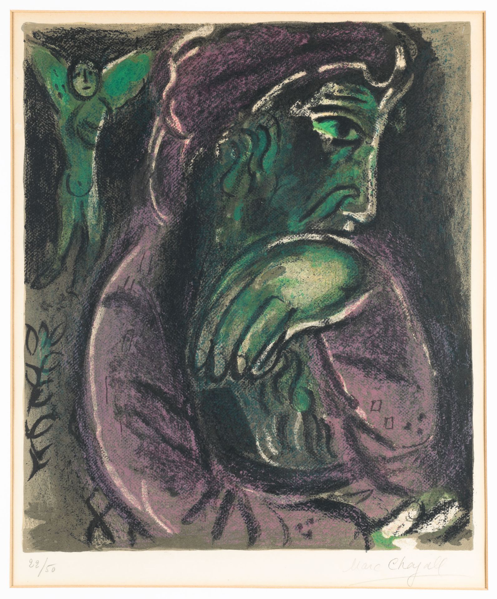 Marc Chagall*, Hiob in desperation, Ex. 22/50