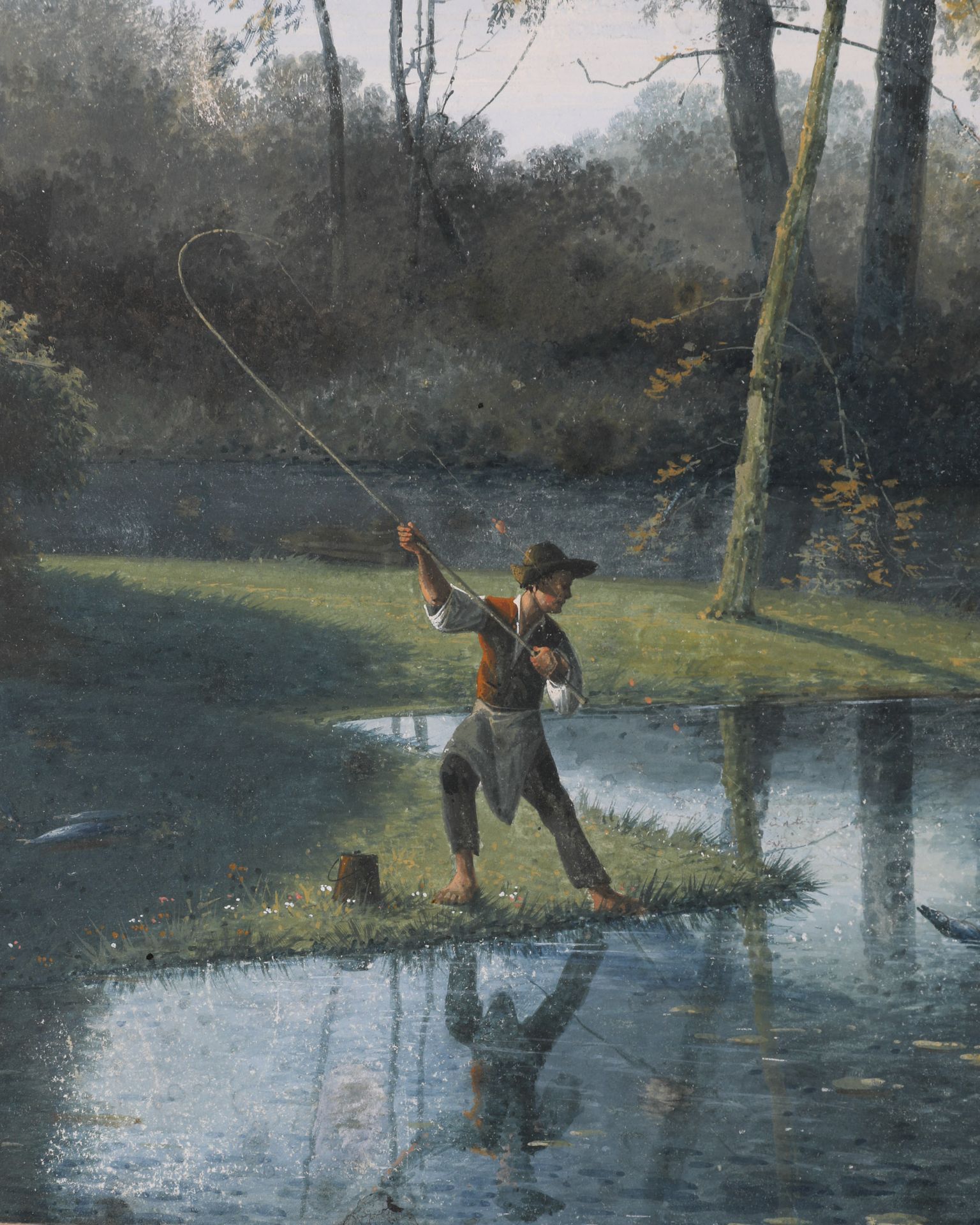 Barend Cornelis Koekkoek, Landscape, watercolours - Image 4 of 7