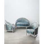 French Art Déco sofa and 2 armchairs