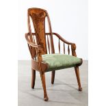 Louis Majorelle Art Nouveau Fauteuil with gooseneck armrests