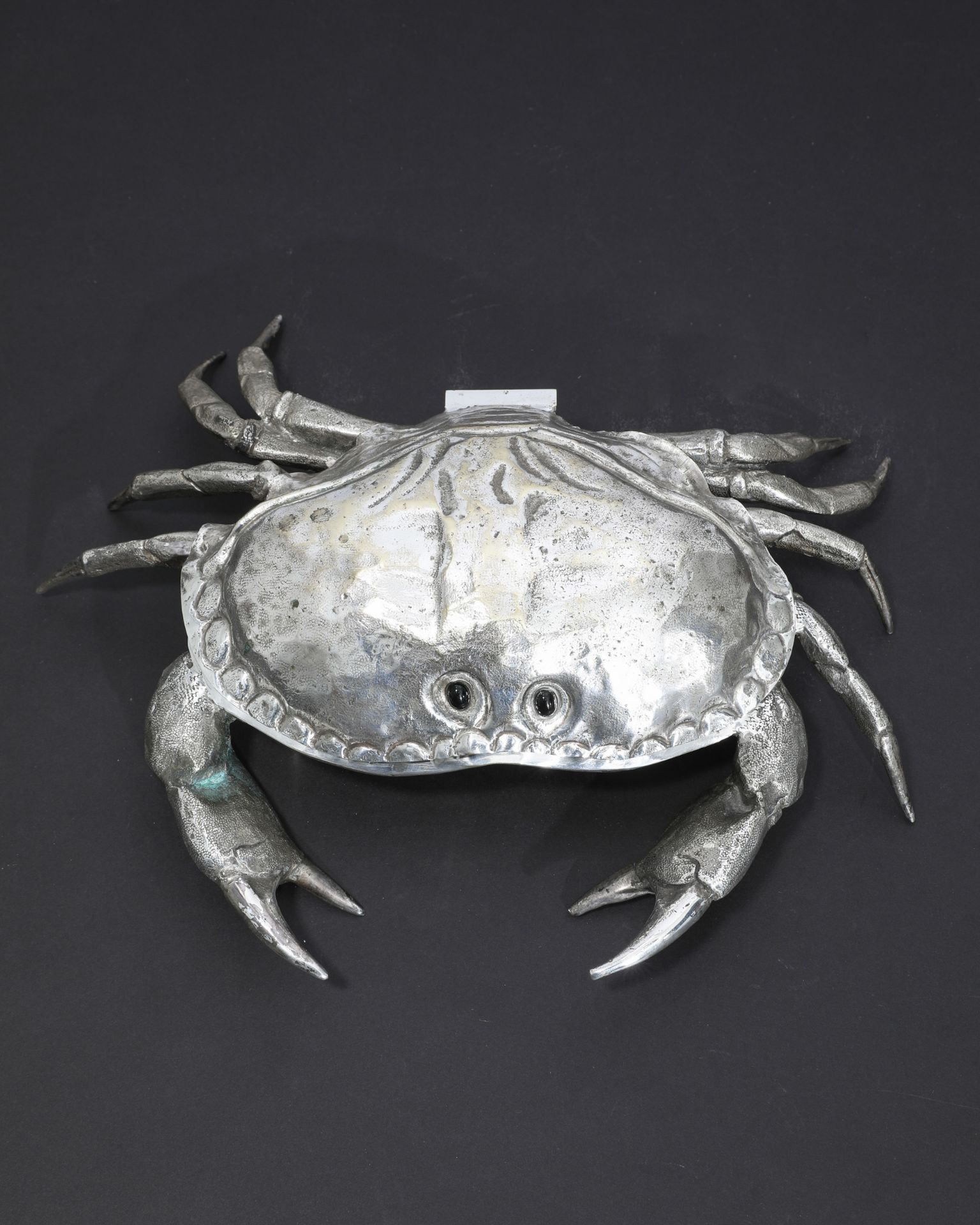 Franco Lapini, King Crab Caviar Bowl, Silver plated, Italy 1970s - Image 2 of 6