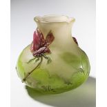 Emile Gallé attr., Vase Rose de France, Cameo Glass