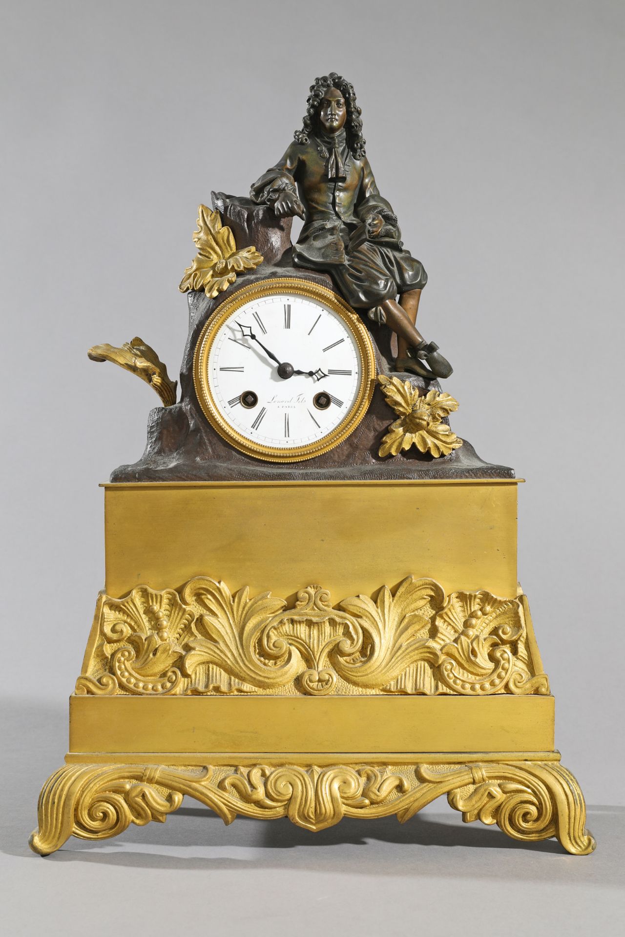 French fire gilded mantelpiece clock about 1840 - Bild 2 aus 9