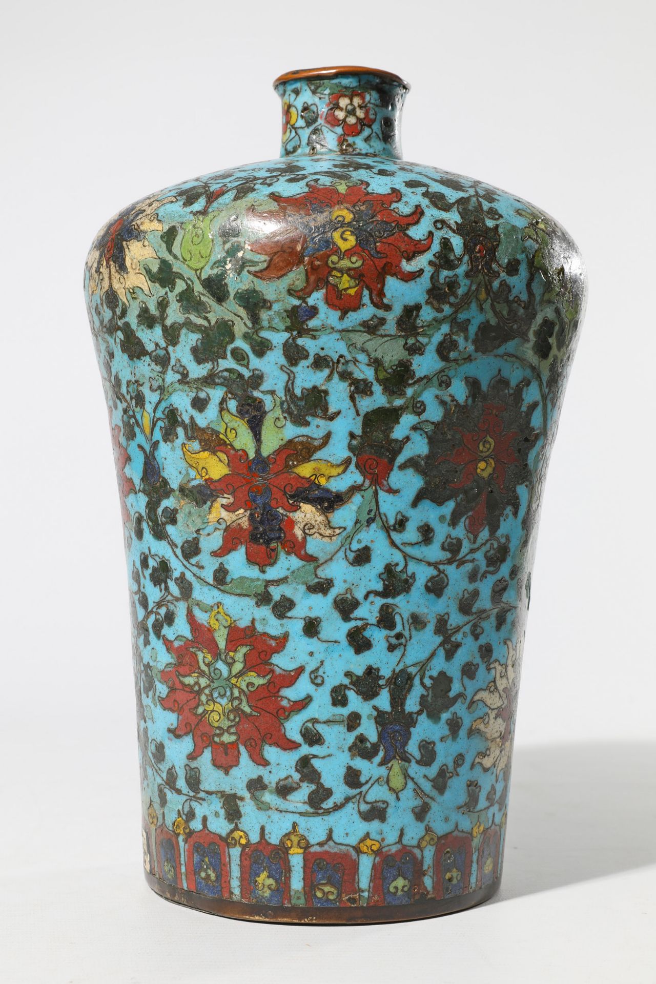 Meiping Cloisonné Vase Ming Dynasty - Bild 2 aus 6