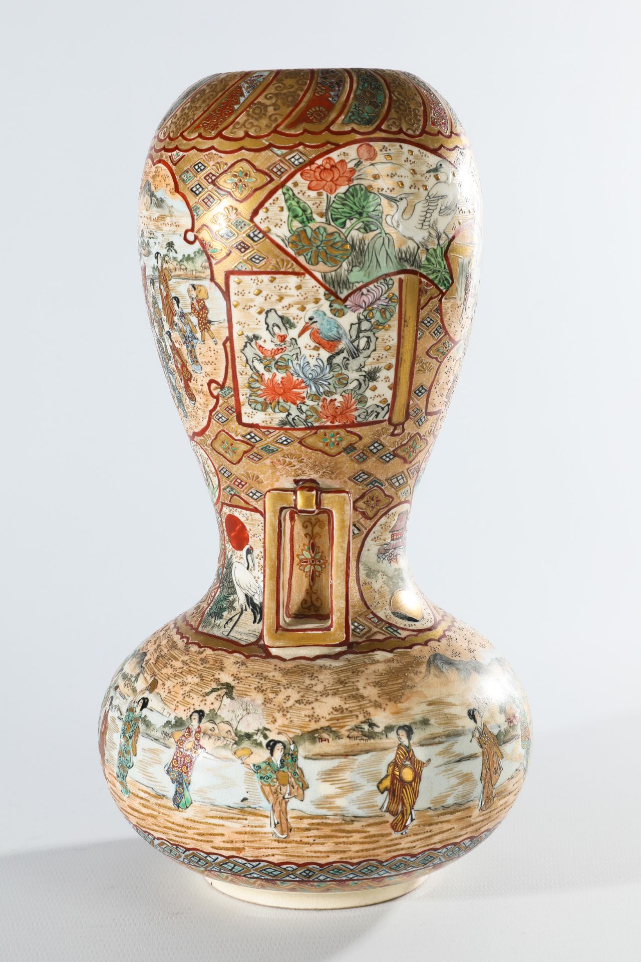 Signed Satsuma Vase with handles - Bild 3 aus 6