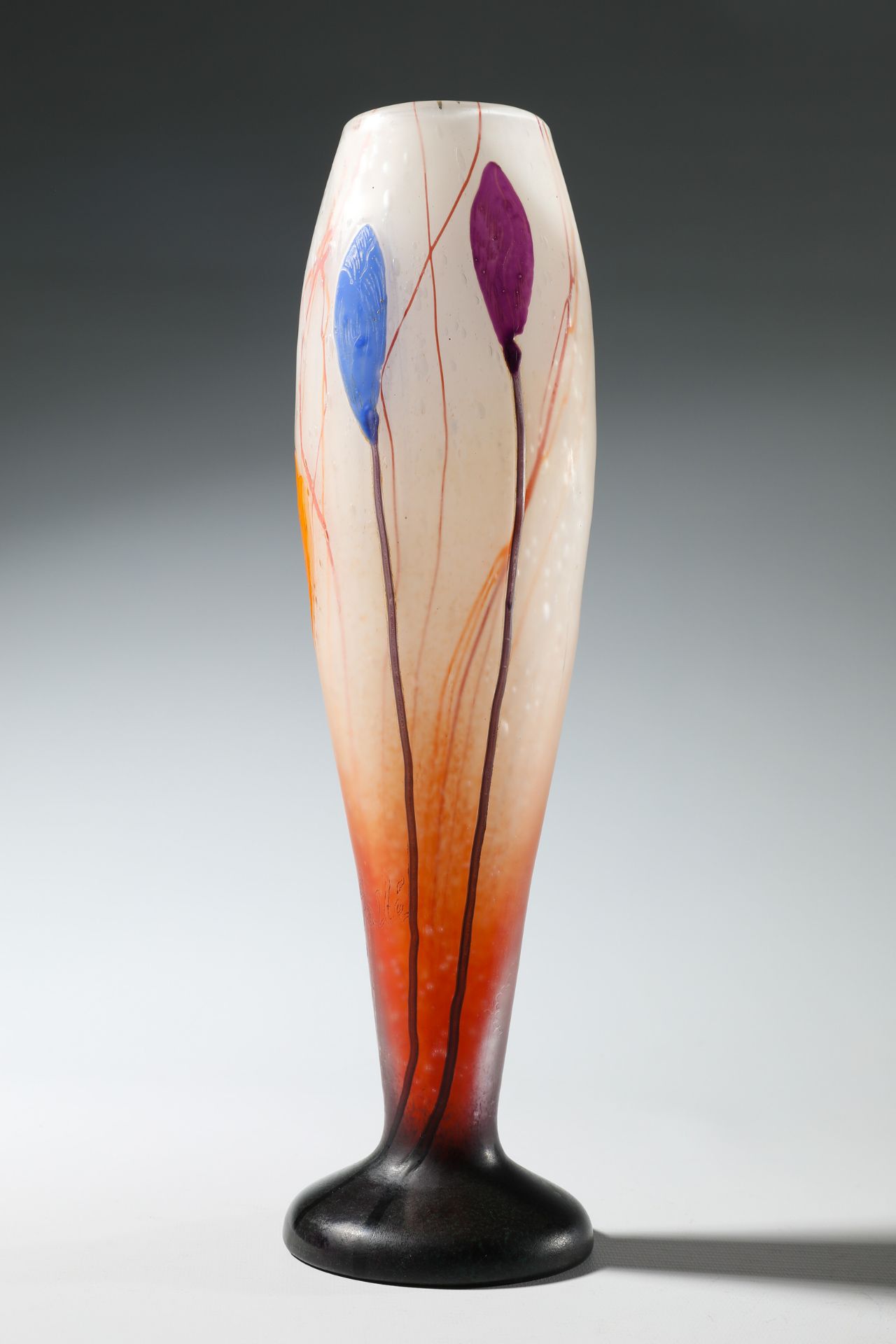 Emile Gallé attr., Vase Les Colchiques/ Crocus - Image 4 of 8