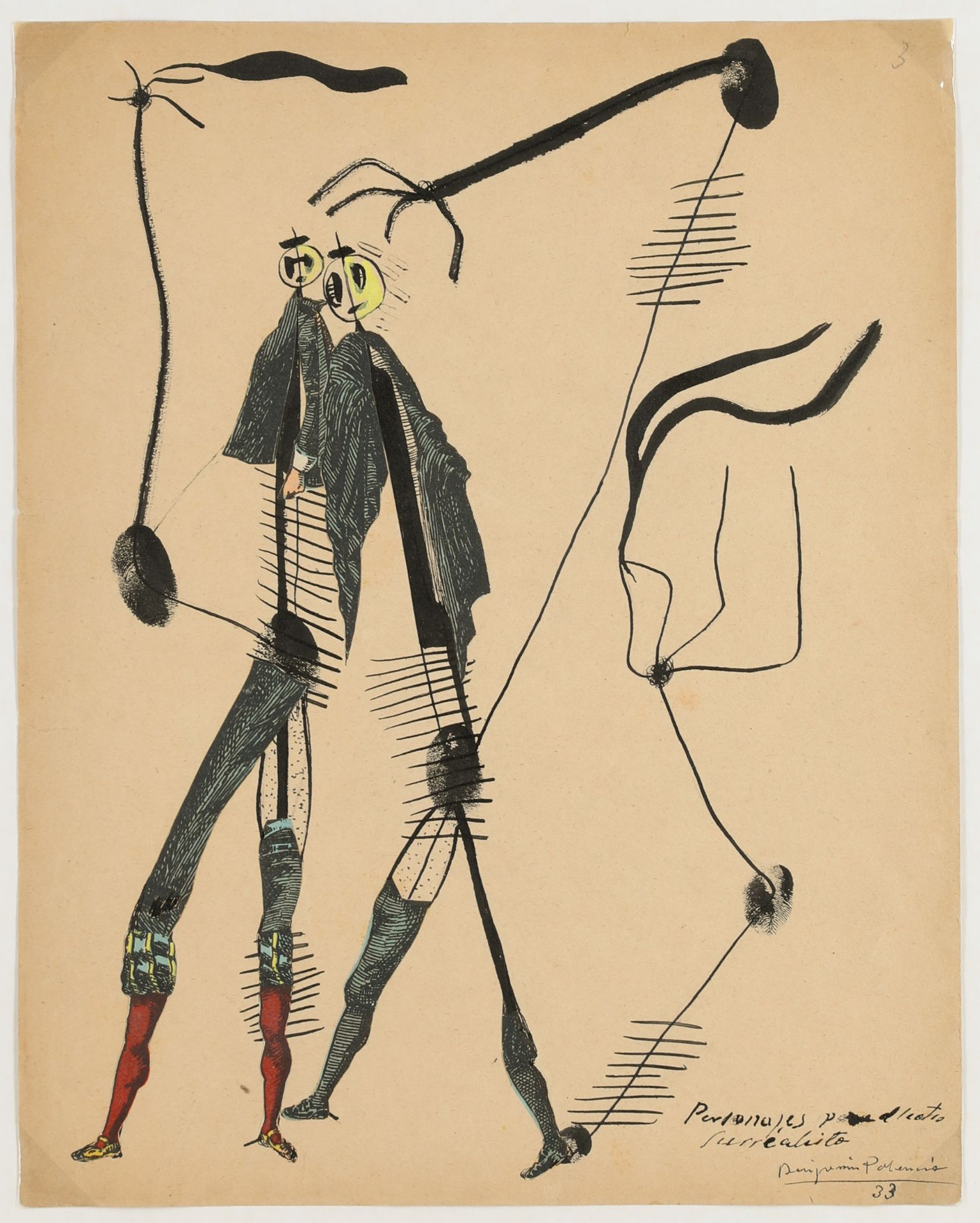 Benjamín Palencia*, Personages por el teatro surrealista 1933