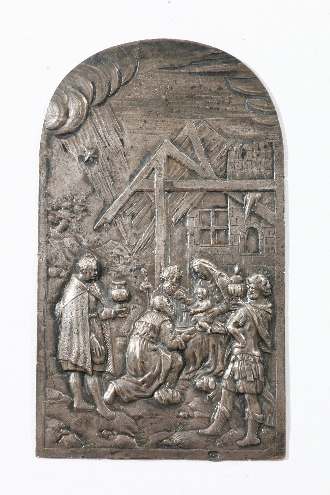 after Matthias Wallbaum, The Adoration of the Magi, silver relief