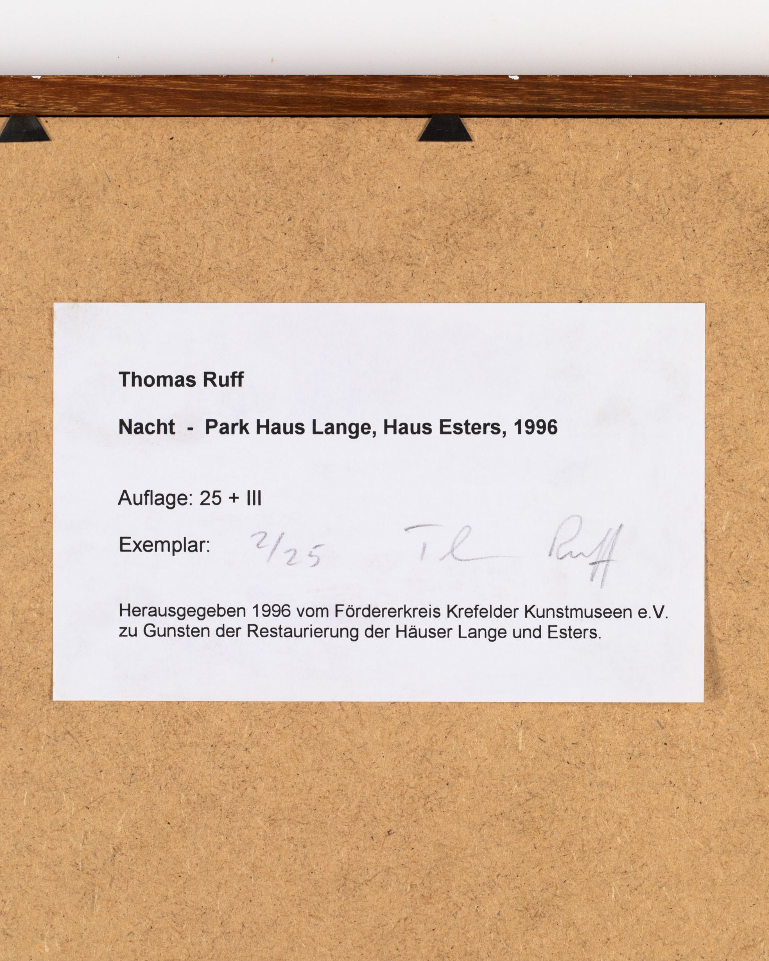Thomas Ruff*, C Print, Nacht - Haus Esters - Bild 5 aus 6
