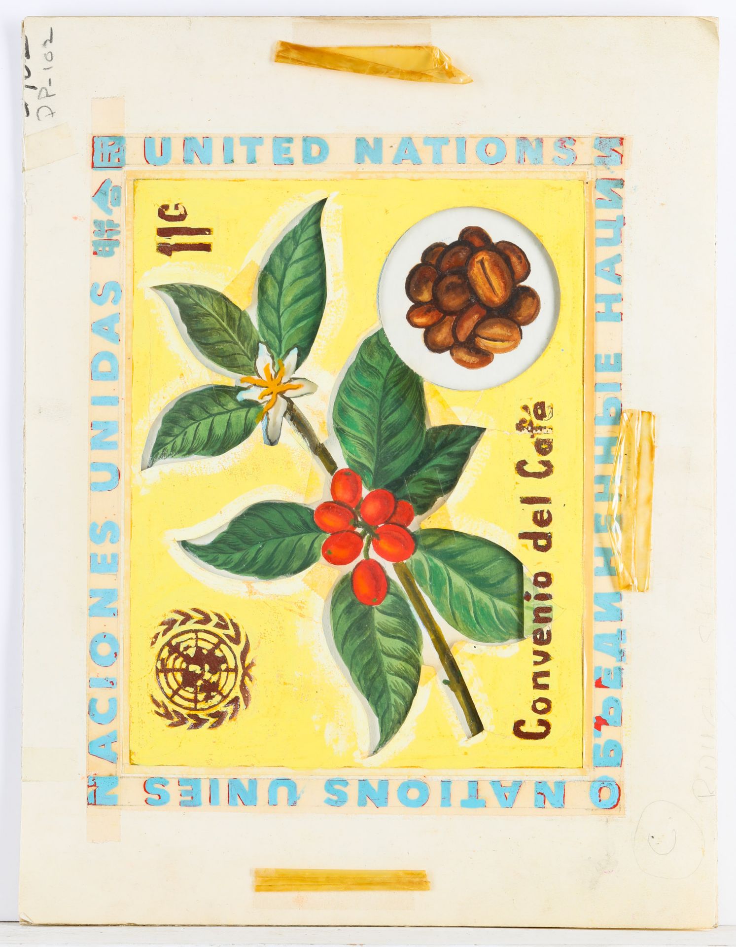 Nobuyoshi Araki, Stamp first draft, United Nations New York - Coffee Agreement, 1966 - Bild 2 aus 3