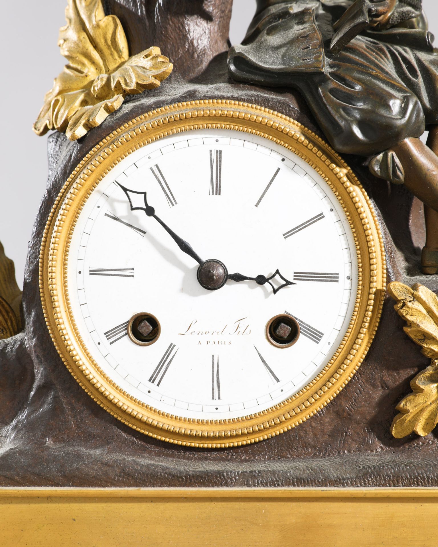 French fire gilded mantelpiece clock about 1840 - Bild 4 aus 9