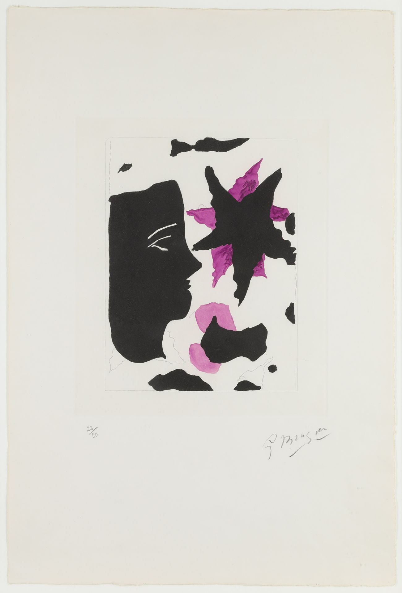 Georges Braque, Head with star, etching 1960 - Bild 2 aus 4