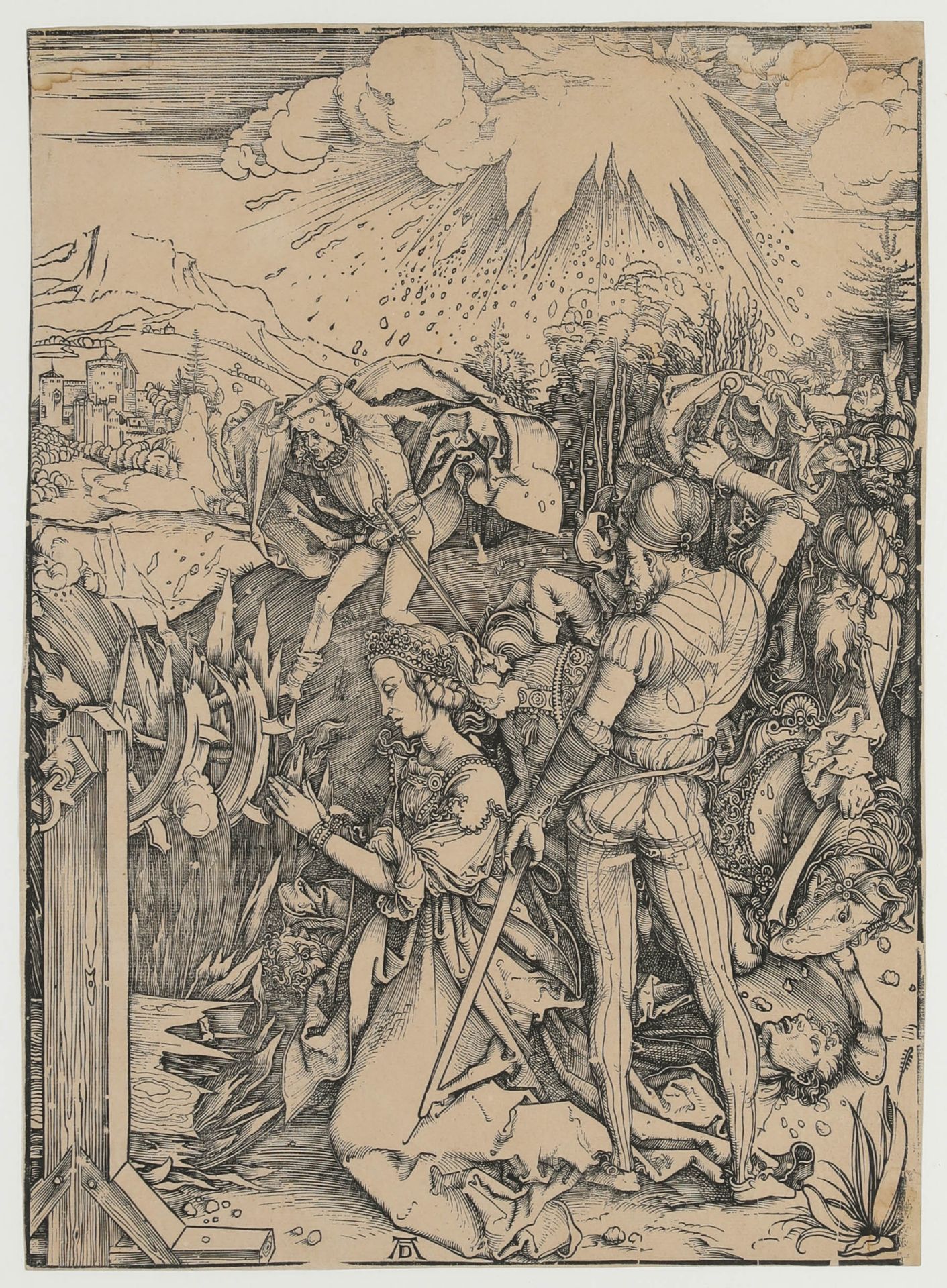 Albrecht Dürer, Die Marter der Heiligen Katharina, woodcut