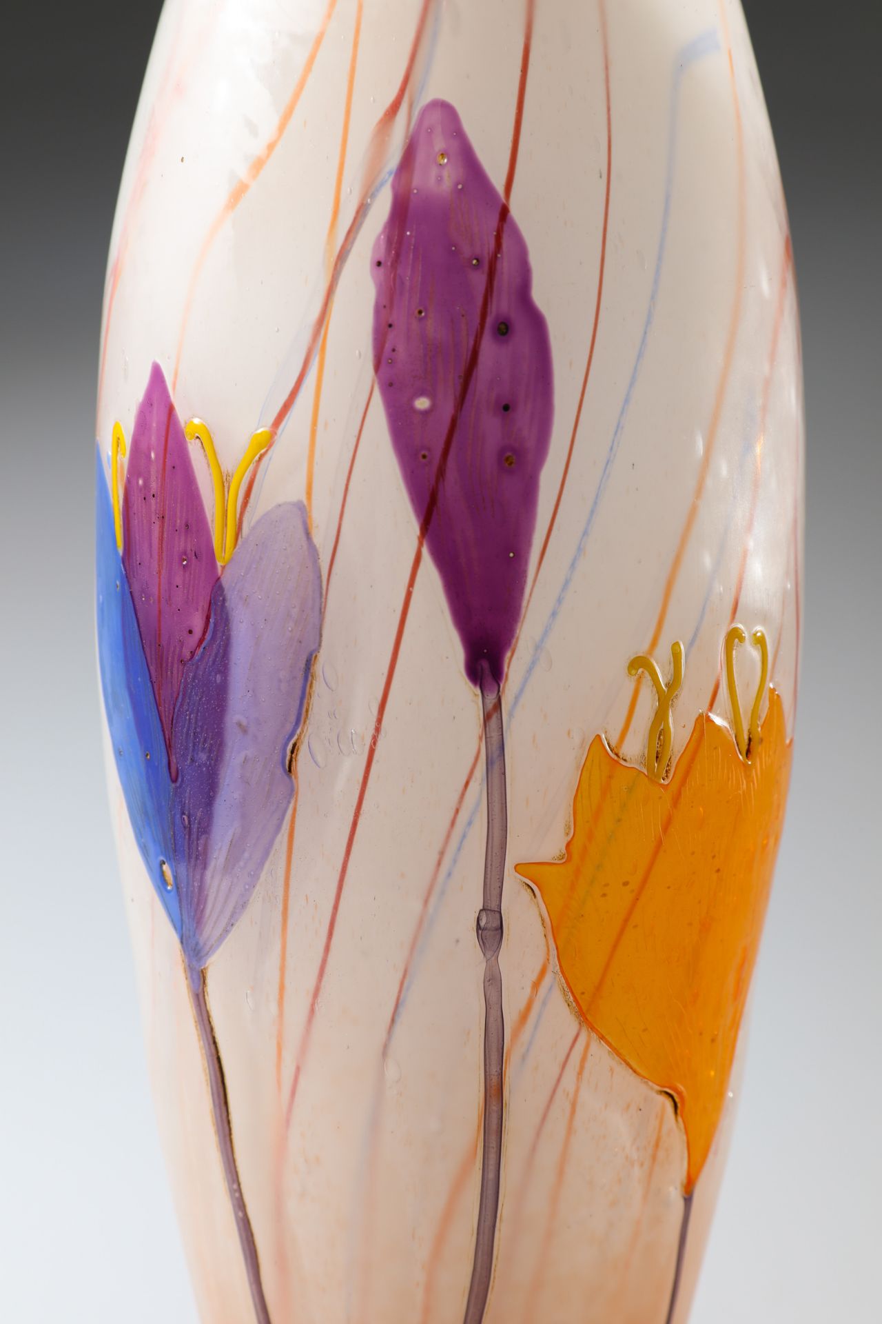 Emile Gallé attr., Vase Les Colchiques/ Crocus - Image 3 of 8