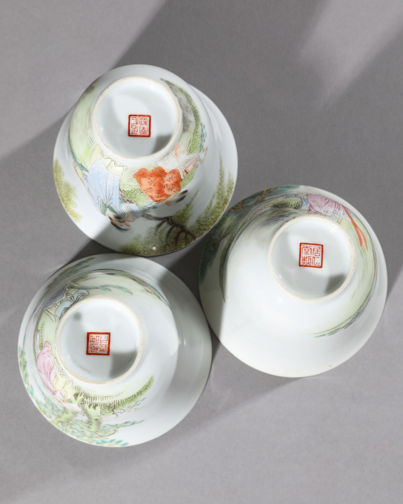 3 Wine Cups, China, Republic Period - Bild 8 aus 8