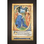 Missale/ Book of Hours fragment with Initial letter