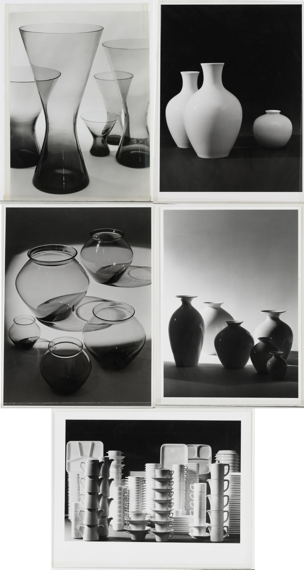 Willi Moegle, 6 design photographs (Löffelhardt, Zwiesel, Arzberg)
