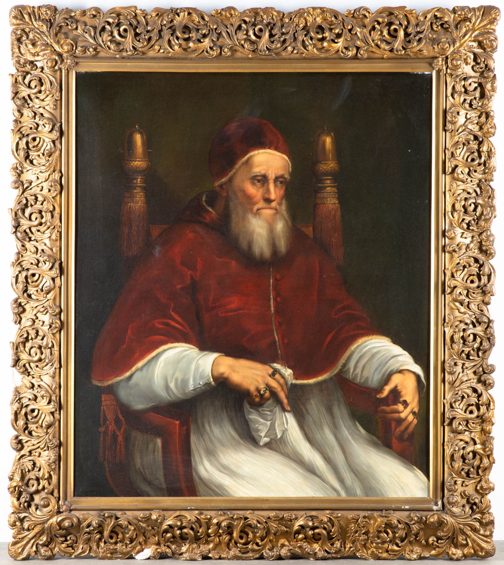 Giuseppe Mazzolini, Portrait of Pope Julius II (after Raphael)