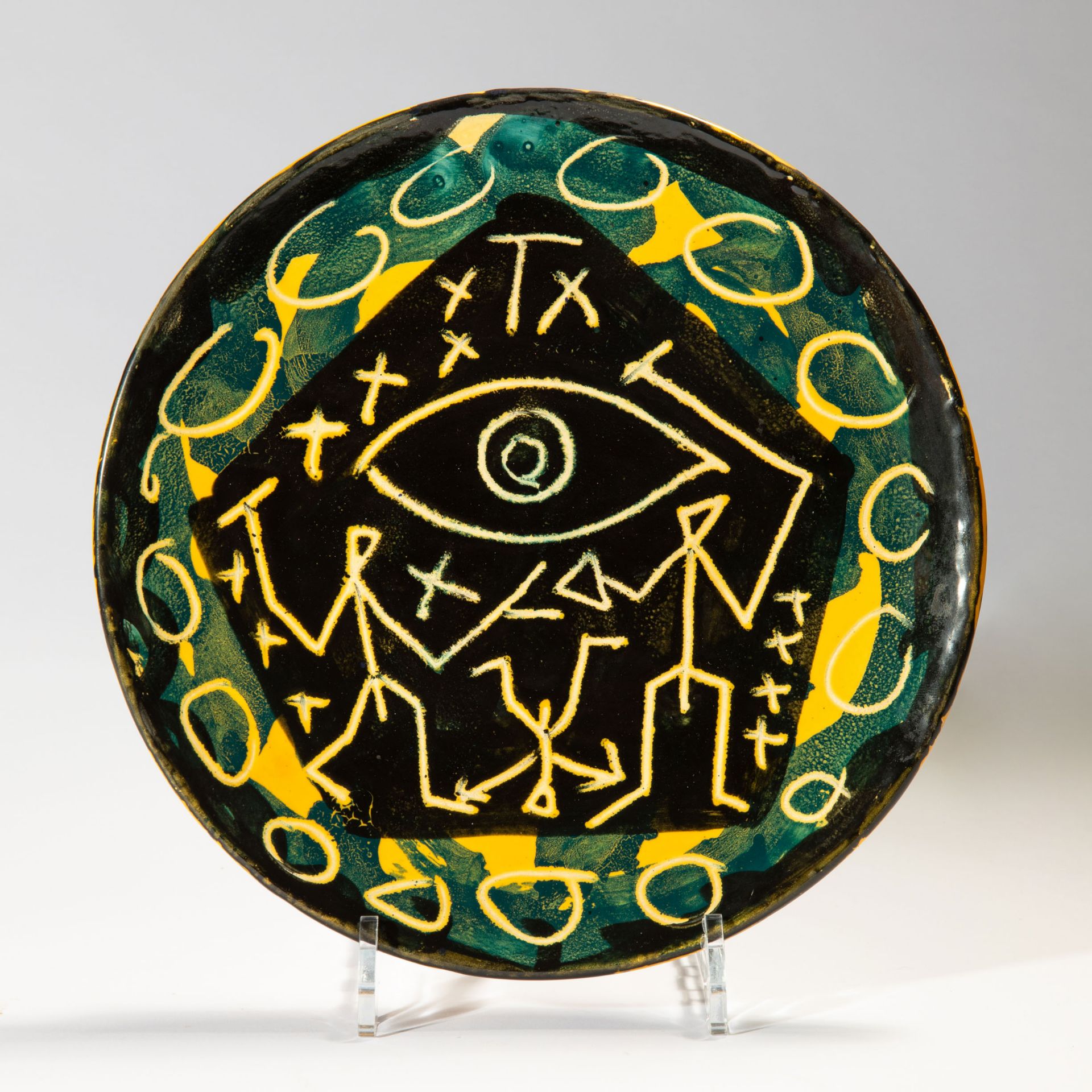 A.R. Penck*, Plate, ceramics