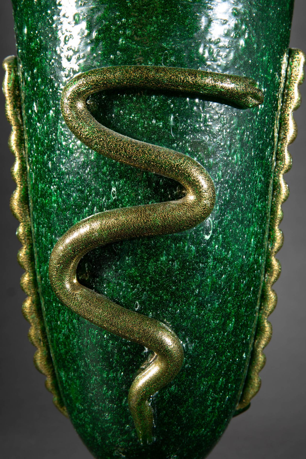 Napoleone Martinuzzi, Venini, Vase Pulegoso con Serpente - Image 4 of 5