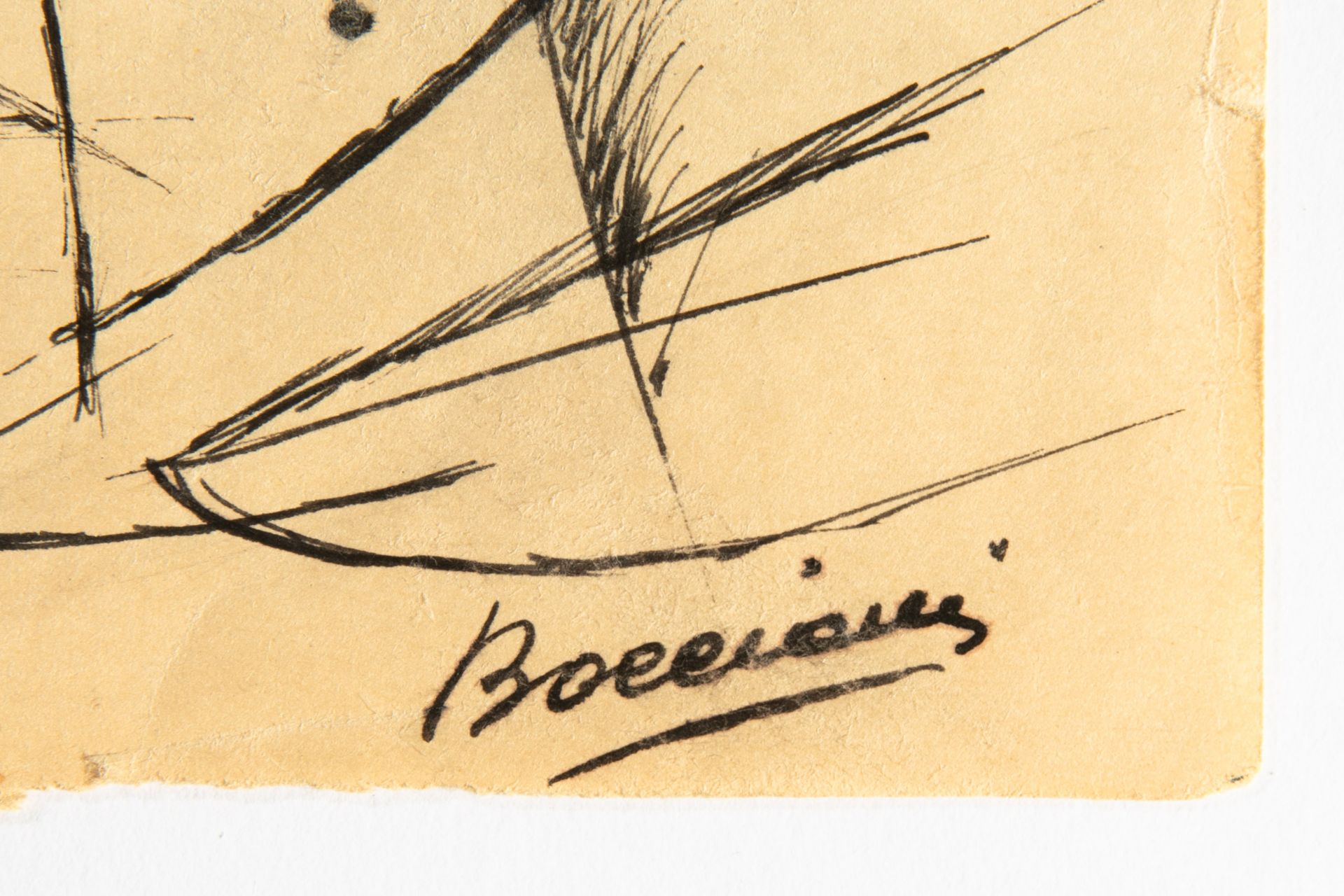 Umberto Boccioni, head, drawing - Image 2 of 3