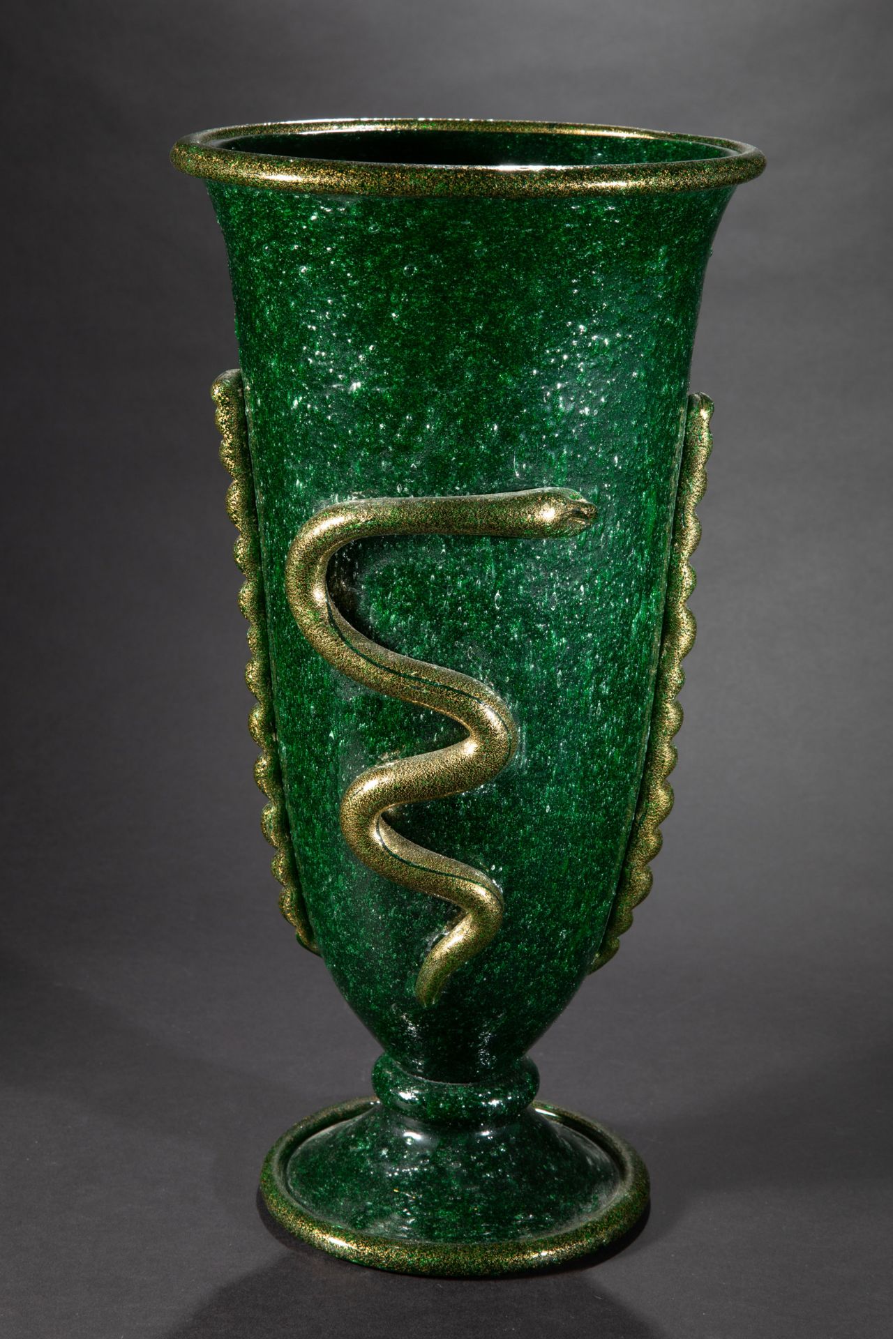 Napoleone Martinuzzi, Venini, Vase Pulegoso con Serpente