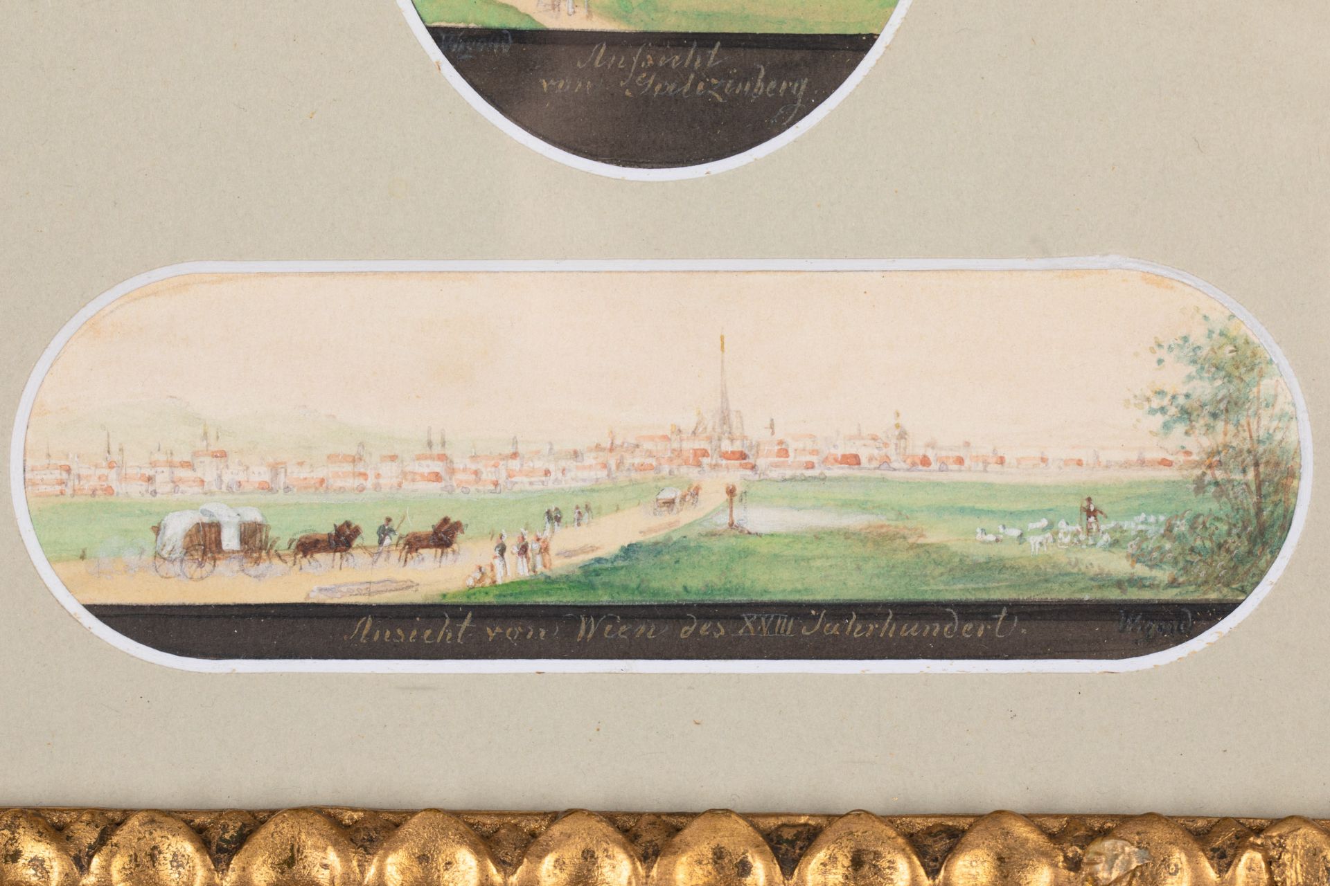 Balthasar Wigand , 2 miniatures, views of Gallitzinberg/Vienna - Image 4 of 6