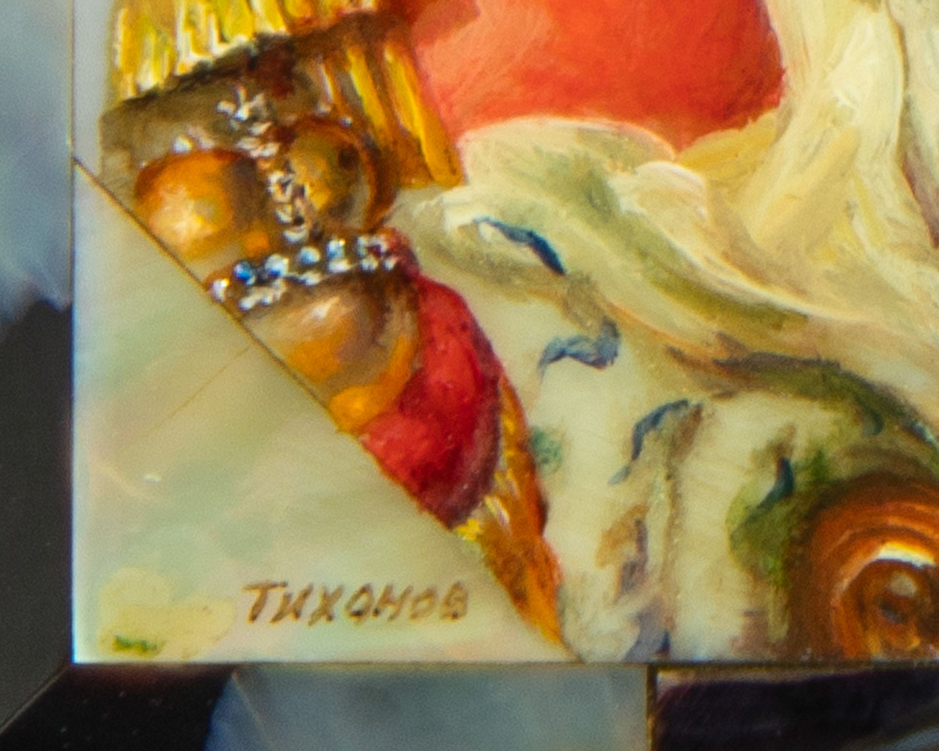 Decorative box, Russia, TIHANOW, Catherine the Great instructing the constitution - Image 4 of 5