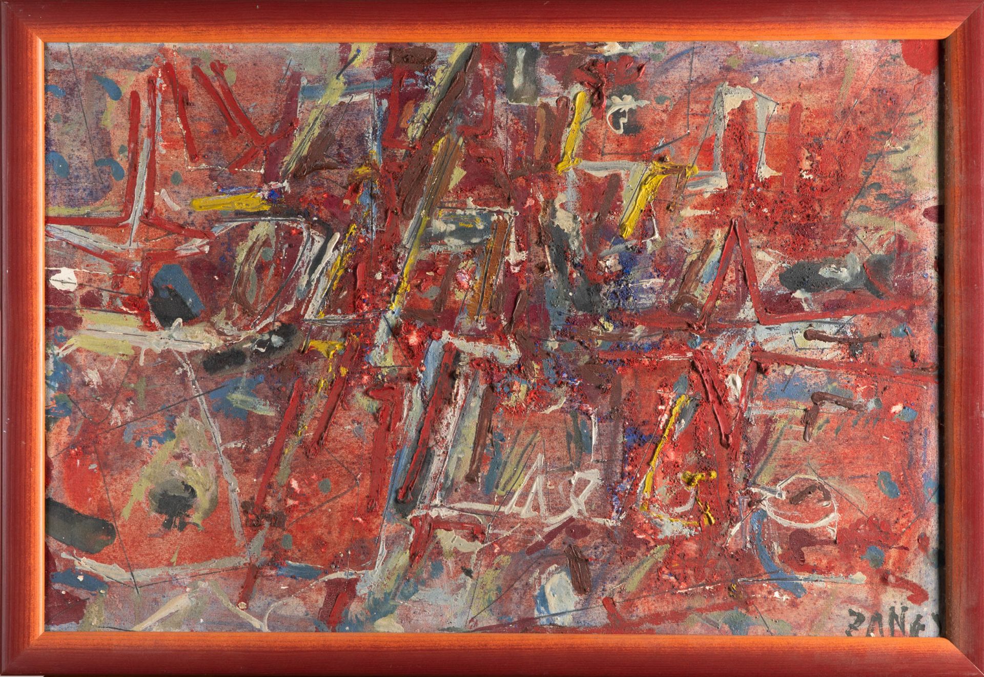 Herbert Zangs*, Abstraktion. Oil / mixed media on canvas, signed - Image 2 of 4