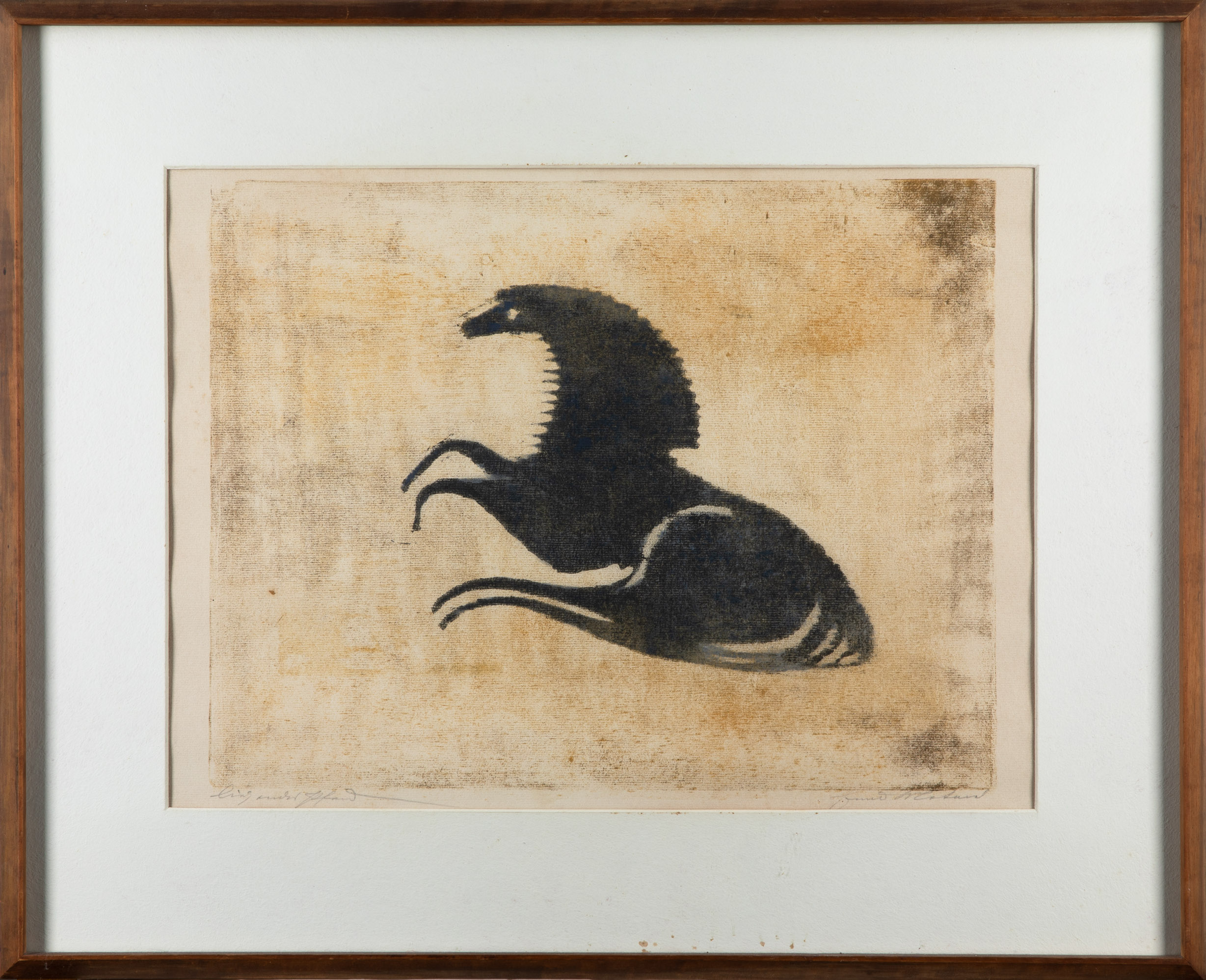 Ewald Mataré*, Liegendes Pferd / Lying horse, woodcut - Image 2 of 5