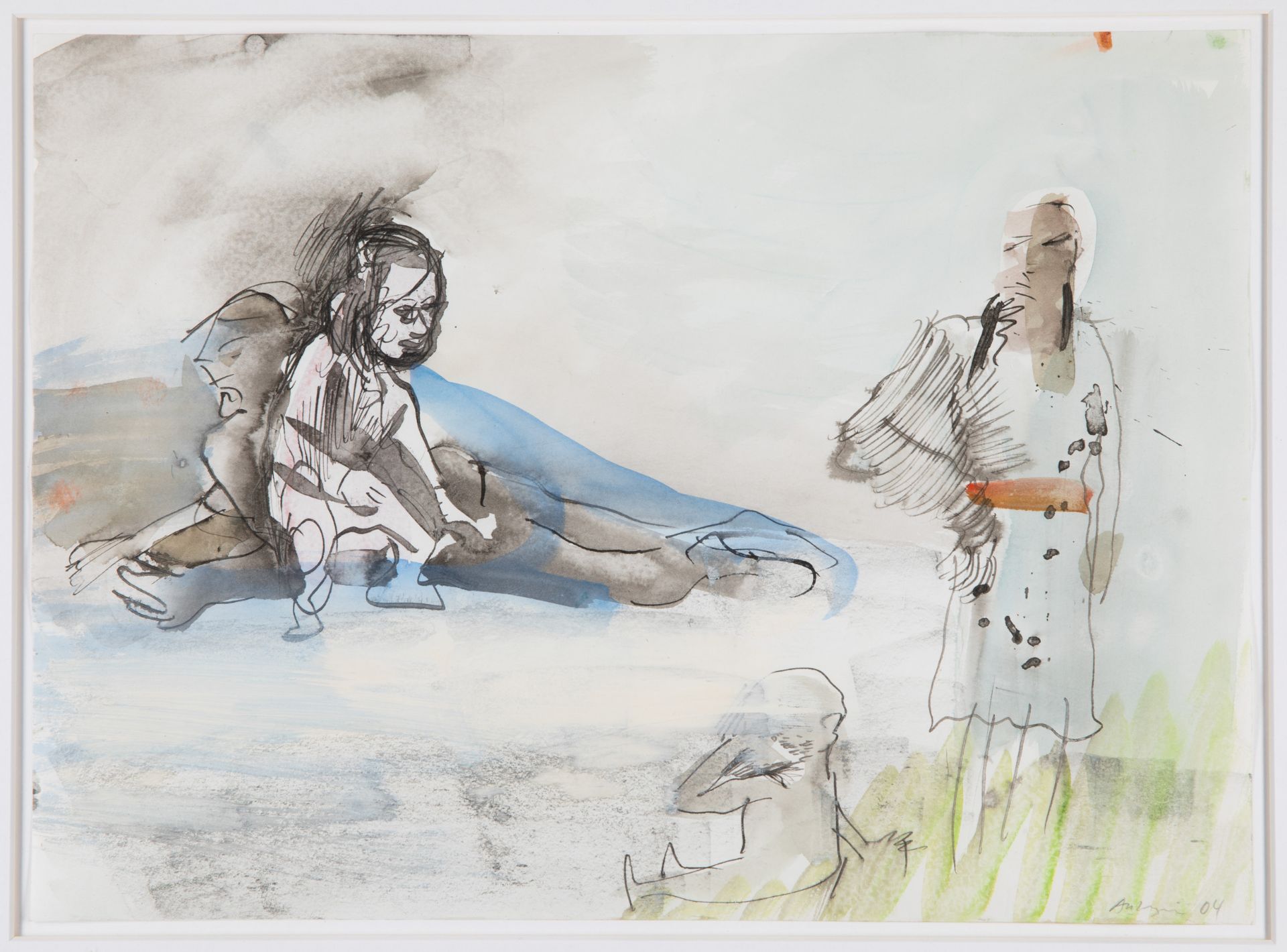 Siegfried Anzinger*, 2004 Watercolor on paper