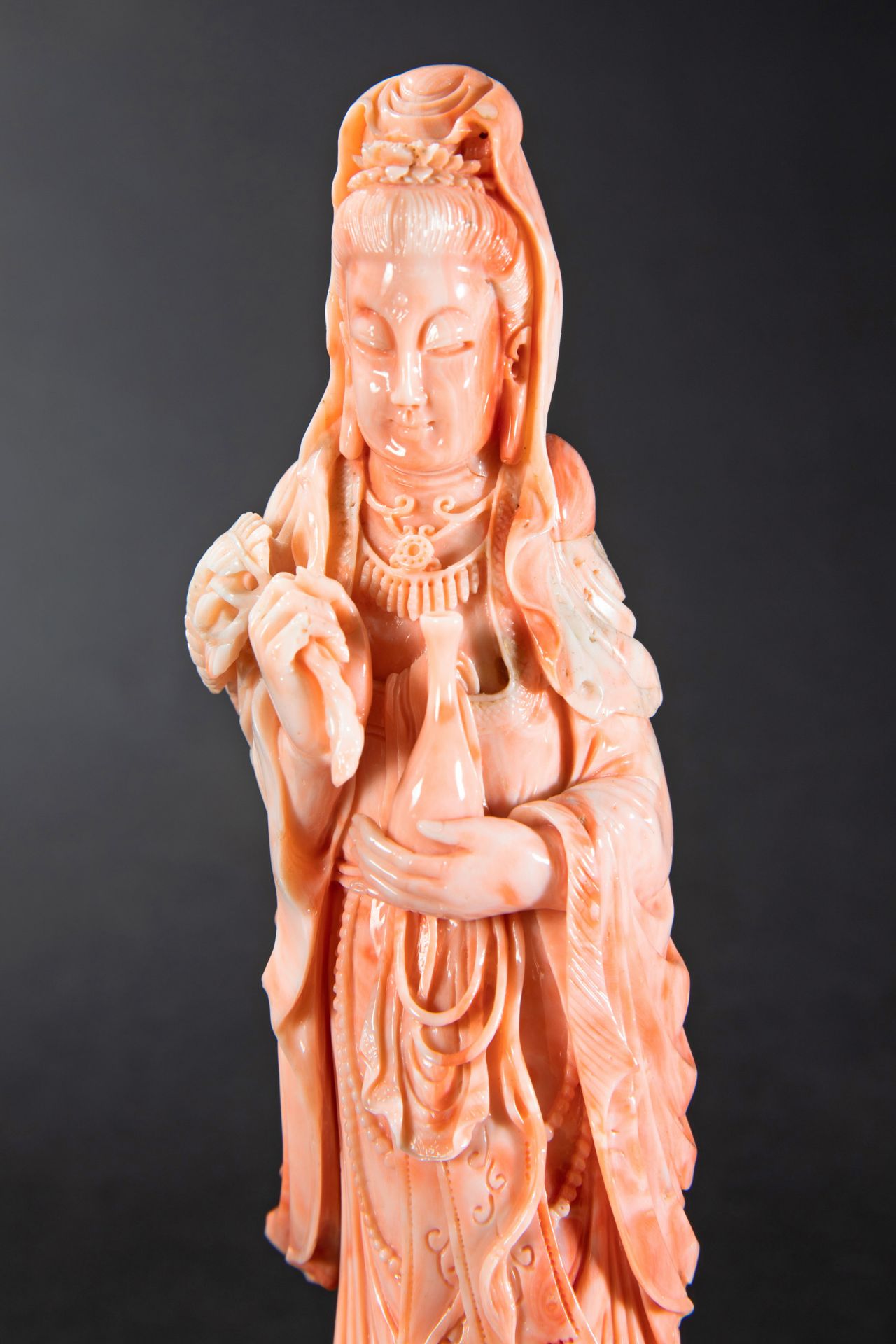 Guanyin Coral Carving - Image 2 of 5