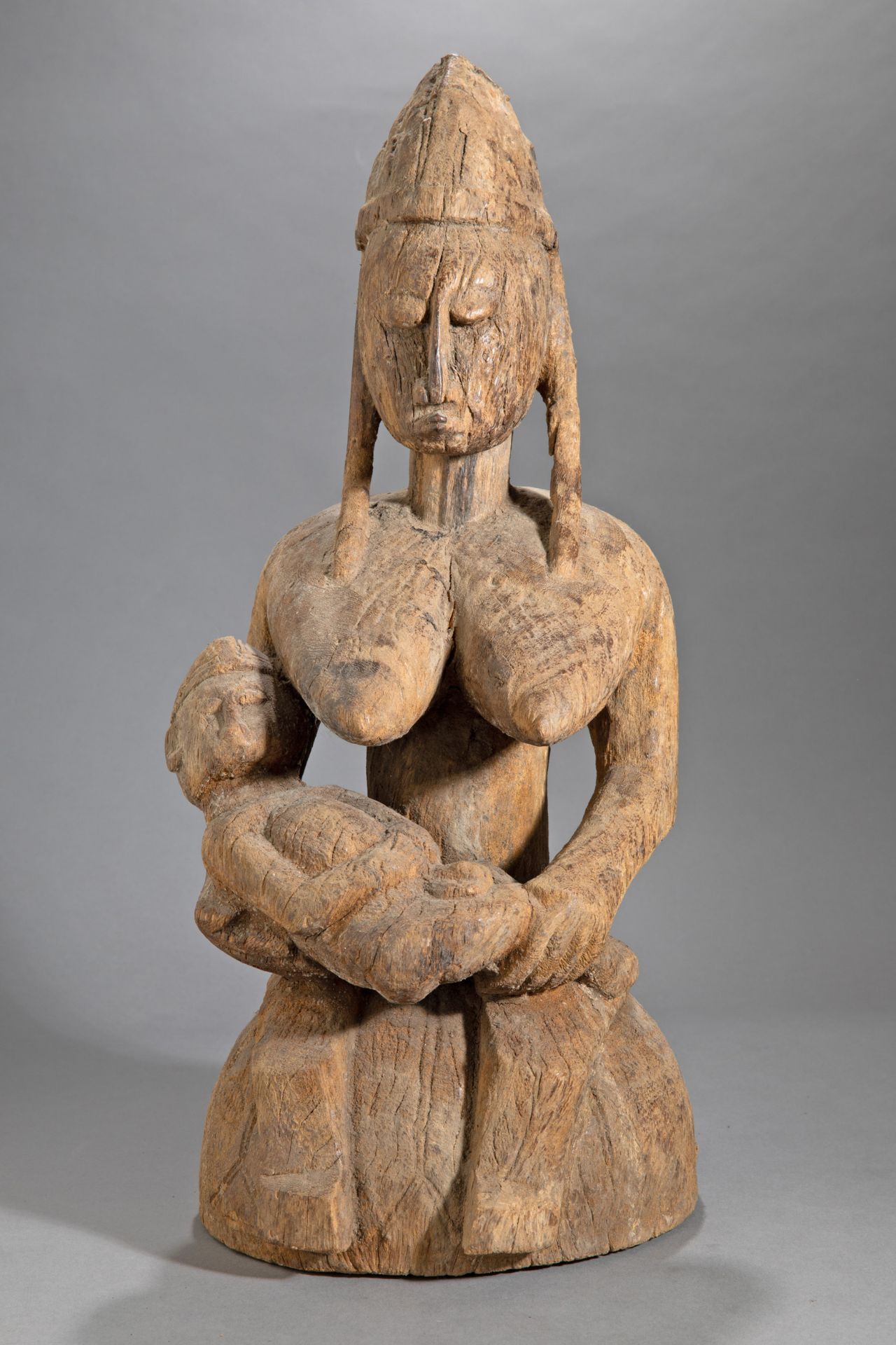 Bamana figure mother with child - Image 2 of 5