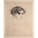 Edvard Munch, Frauenkopf/ Kvinnehode/ Woman's Head, Radierung