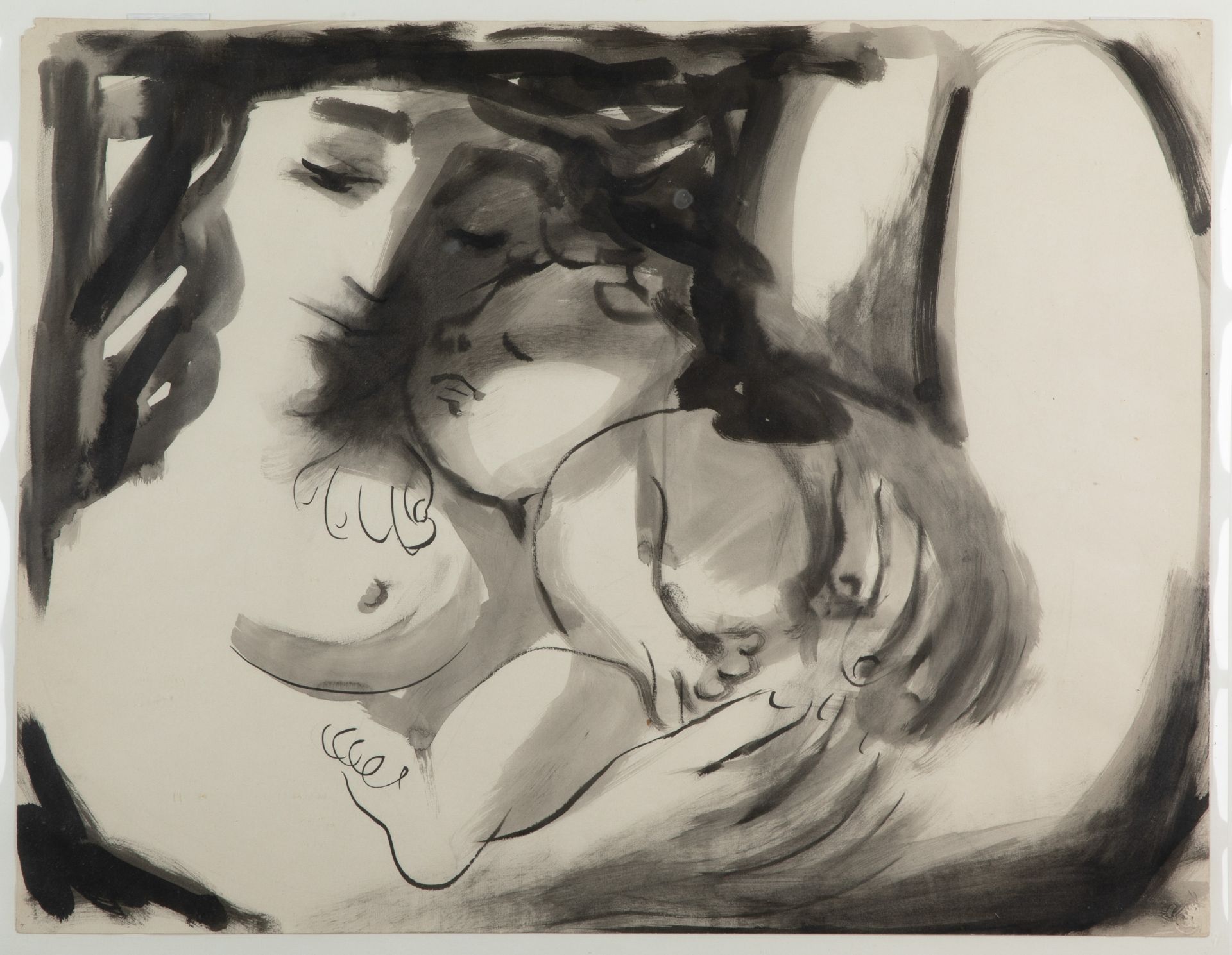 Baltasar Lobo*, Mother with child, ink