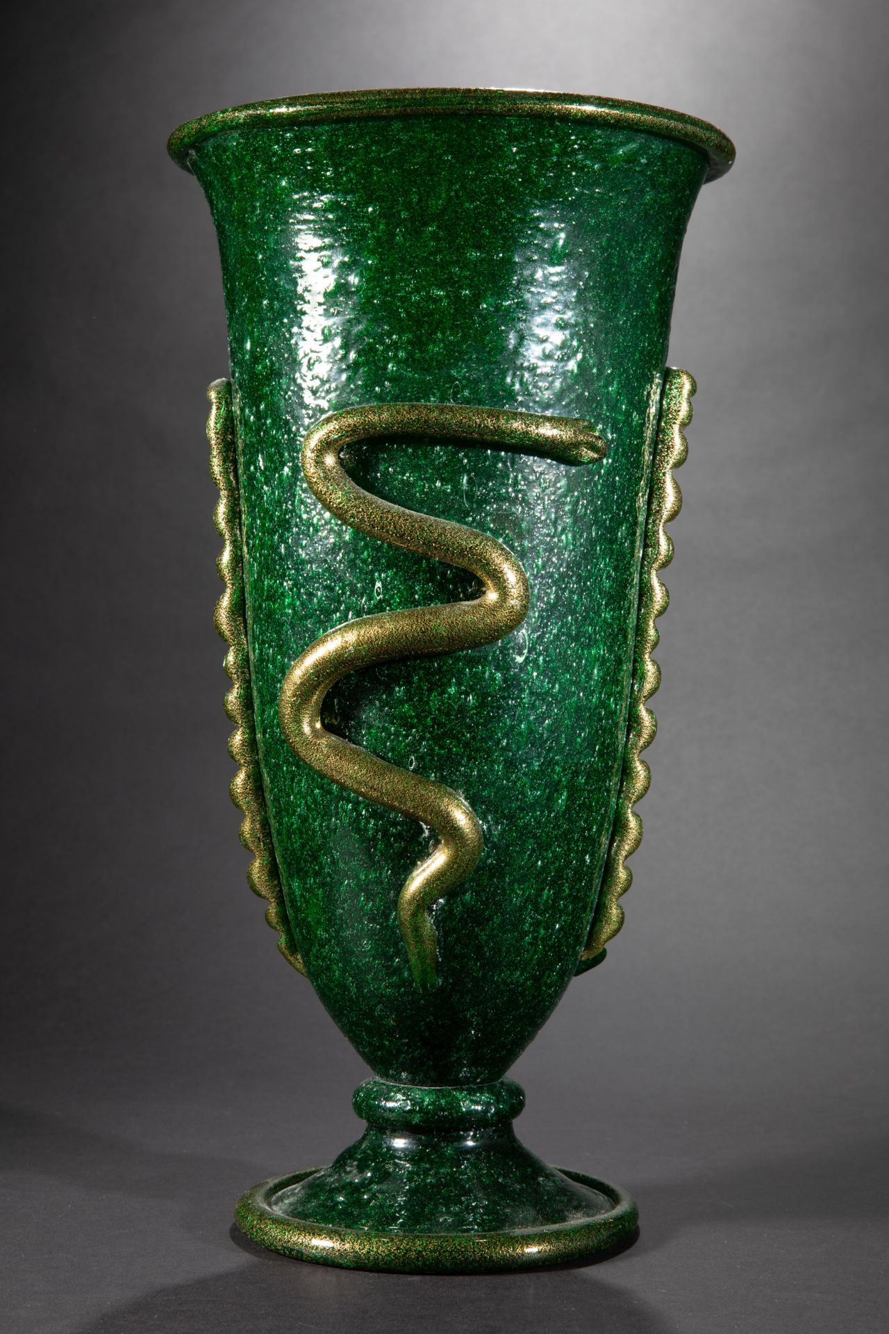 Napoleone Martinuzzi, Venini, Vase Pulegoso con Serpente - Image 3 of 5