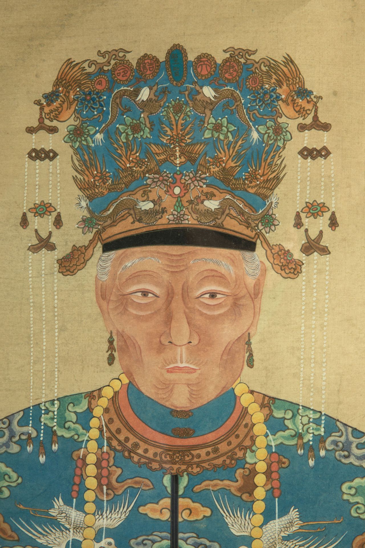 2 ancestral portraits, China, probably 19th century - Image 3 of 4