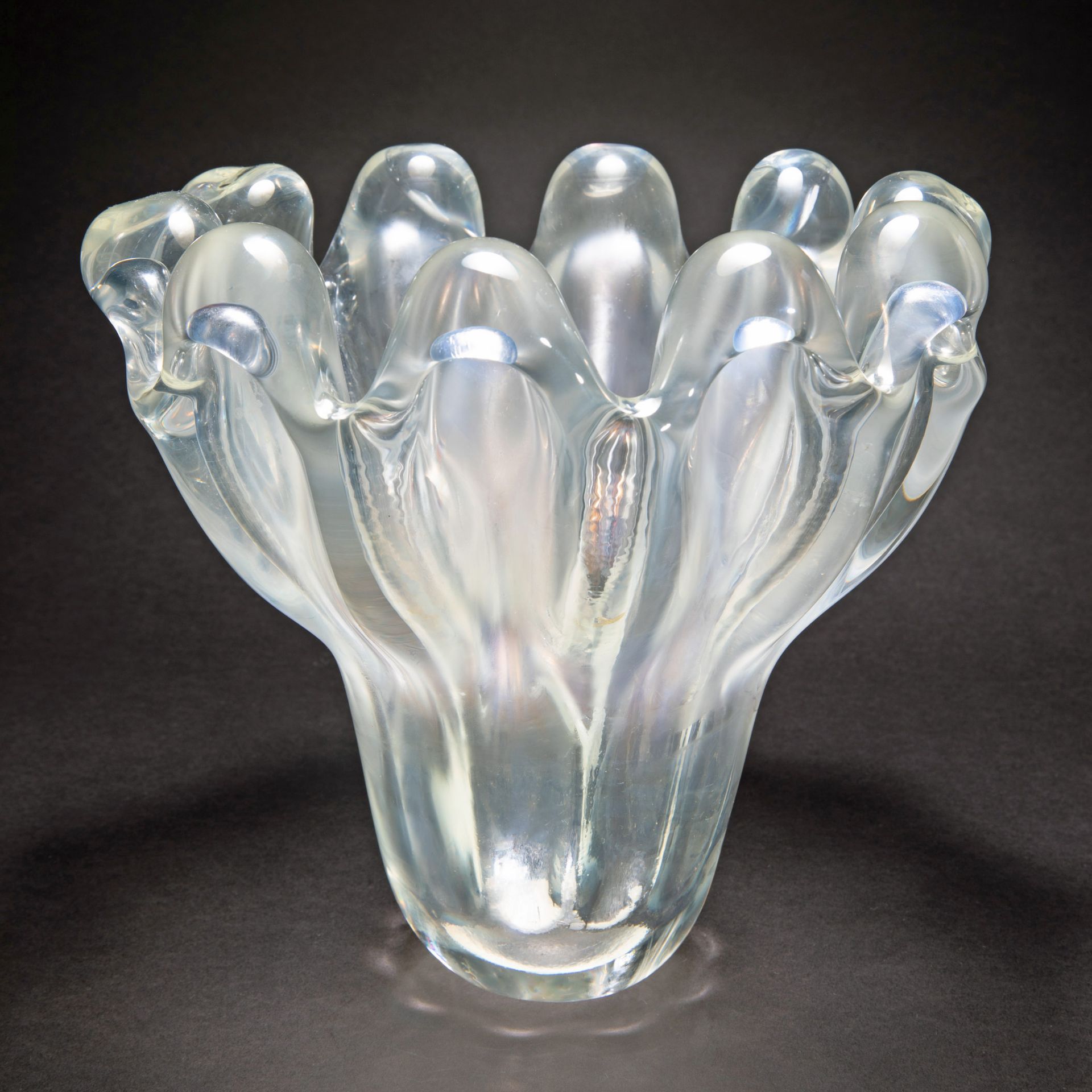 Ercole Barovier, Barovier & Toso, Schale/ Vase a grosse costolature