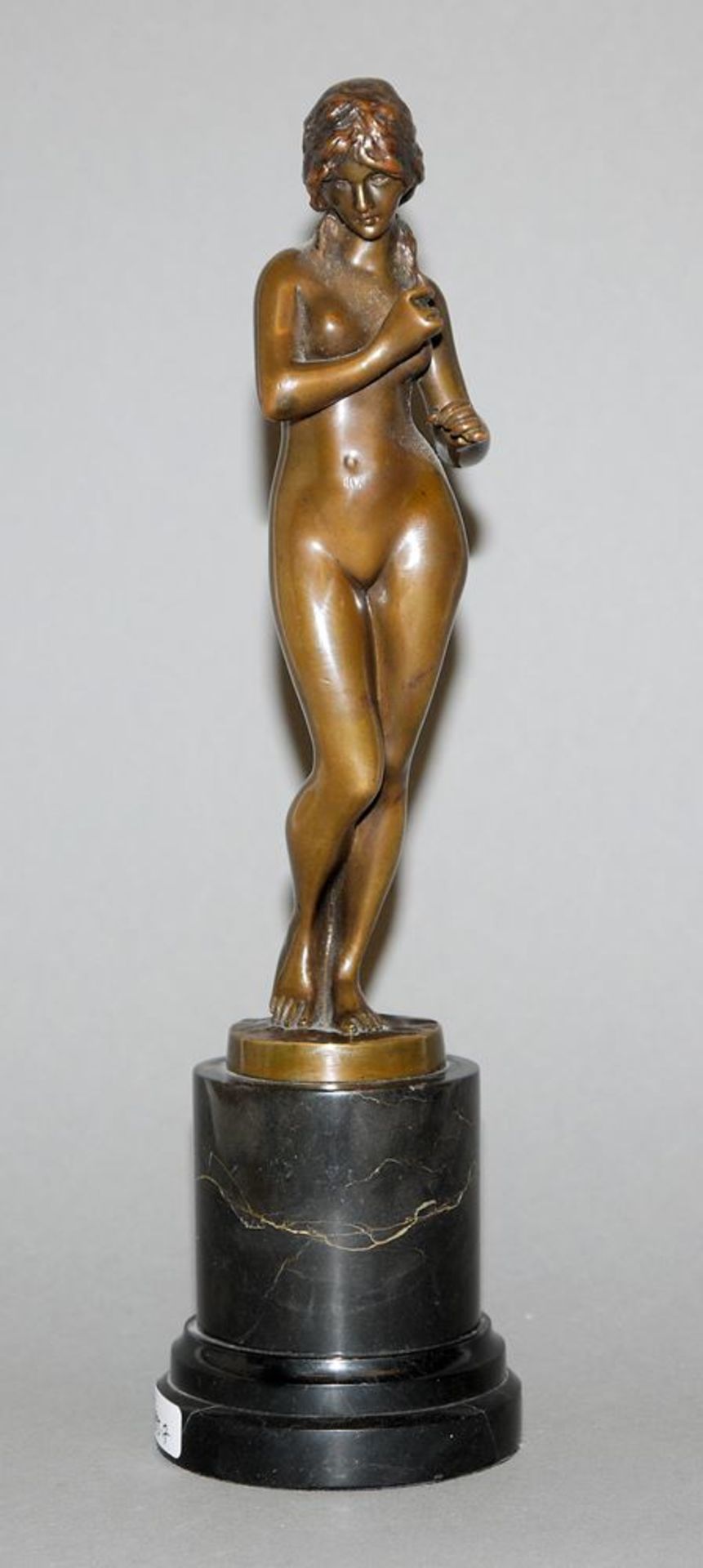 Bildhauer des Jugendstils, weiblicher Akt, Bronzeplastik Gladenbeck um 1900
